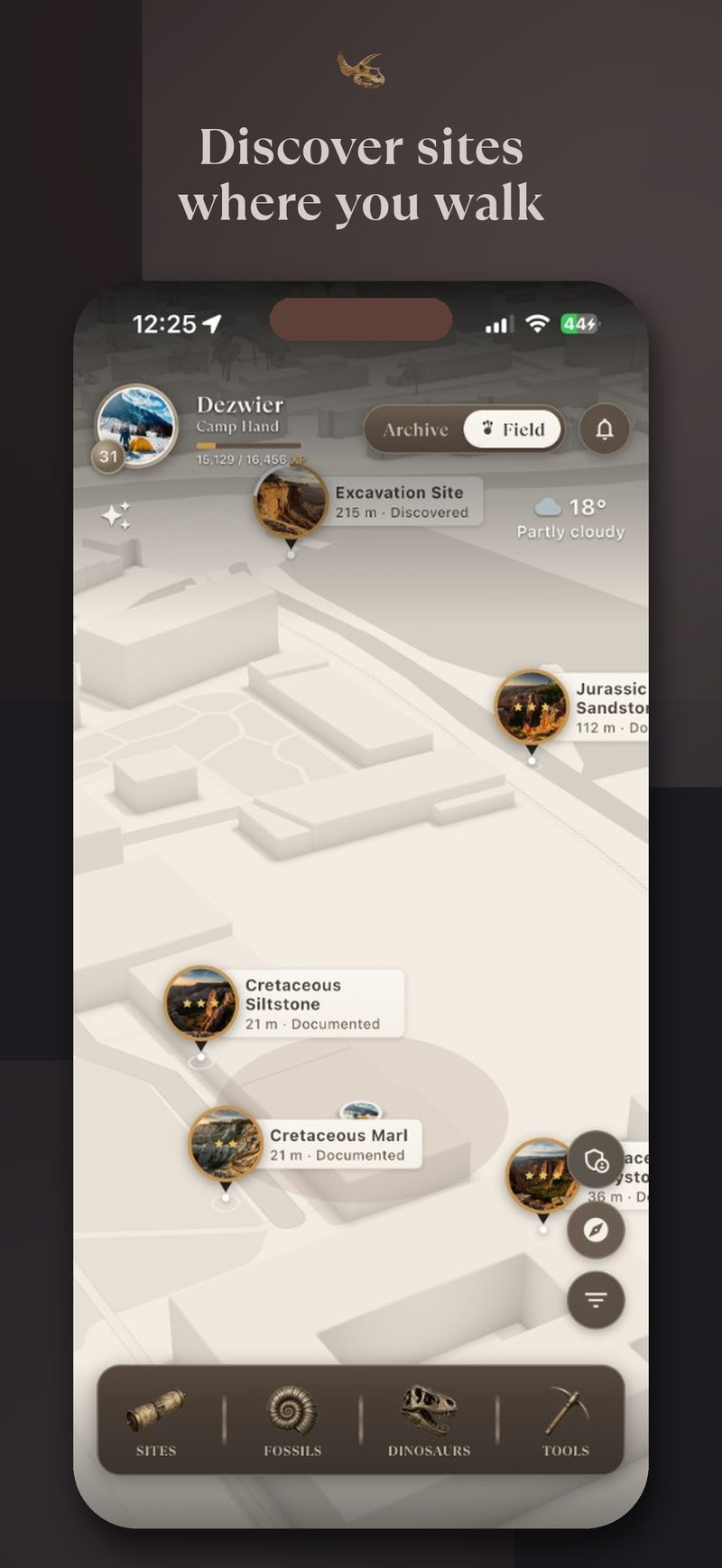 Mesozoica map discovery