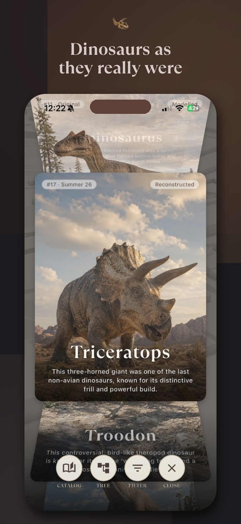 Mesozoica Triceratops card